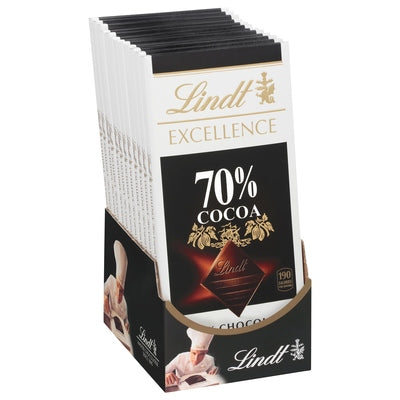 Lindt Dark Chocolate 70% Cocoa 12/3.5 oz [UNFI-CARLISLE #0111823 ] [ebt]