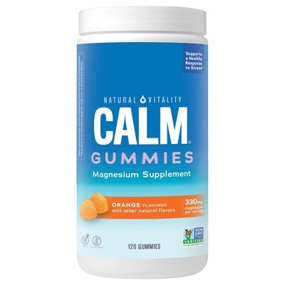 Natural Vitality Magnesium Supplement 330 Mg Gummies Orange Flavored 1/120 CT [UNFI #2715720] T