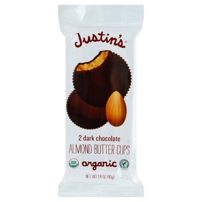 Justins Almond Butter Cups Organic Dark Chocolate 12/1.4 OZ [UNFI #2264265] [ebt] T