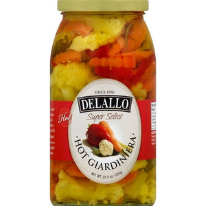 Delallo Giardiniera Pickled Hot 6/25.5 oz [UNFI #0732404 ] [ebt]
