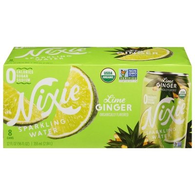 Nixie Sparkling Water Sparkling Water Lime Ginger 3/8/12 OZ [UNFI #2478709] [ebt] T
