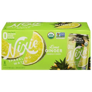 Nixie Sparkling Water Sparkling Water Lime Ginger 3/8/12 OZ [UNFI #2478709] [ebt] T