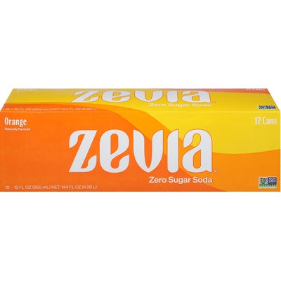 Zevia Soda Zero Sugar Orange 2/12/12 oz [UNFI #2892172] T [ebt]