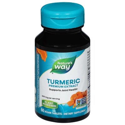 Natures Way Turmeric 500 Mg Vegan Tablets 1/60 TAB [UNFI #591842] [ebt]