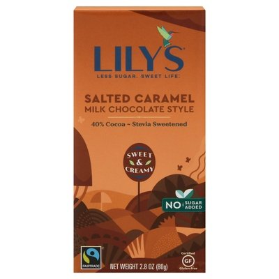 Lilys Milk Chocolate Style Salted Caramel 40% Cocoa 12/2.80 OZ [UNFI #2066322] [ebt] T
