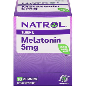 Natrol Melatonin Sleep 5 Mg Gummies Travel Size 8/10 CT [UNFI-CARLISLE #3045077]