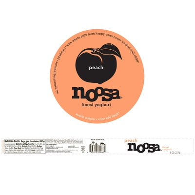 Noosa Finest Yoghurt Peach 8/8 oz [UNFI #3214574 ] [ebt]