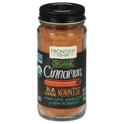 Frontier Nat Prod Co-Op Cinnamon Organic Korintje 1/1.90 OZ [UNFI #475525] [ebt]