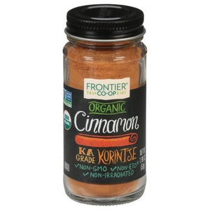 Frontier Nat Prod Co-Op Cinnamon Organic Korintje 1/1.90 OZ [UNFI #475525] [ebt]