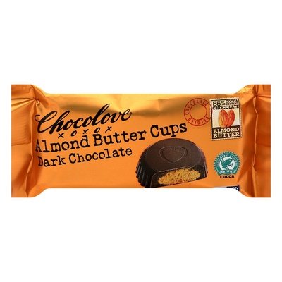 Chocolove Dark Chocolate Almond Butter Cups 55% Cocoa 10/1.2 OZ [UNFI #2950202] [ebt] T