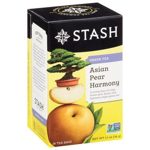 Stash Tea Green Tea Asian Pear Harmony Tea Bags 6/18 BAG [UNFI #2220259] [ebt]