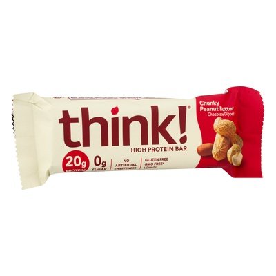 Think High Protein Bar Chocolate Dipped Chunky Peanut Butter 10/2.1 OZ [UNFI #269878] [ebt]