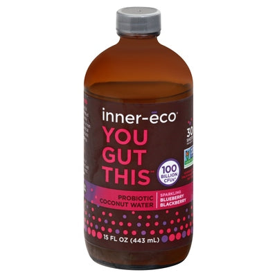 Inner-Eco Probiotic Coconut Water Sparkling Blueberry Blackberry 4/15 OZ [UNFI #3066727] [ebt] T