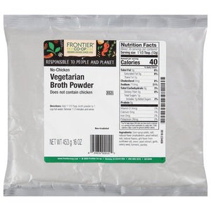 Frontier Nat Prod Co-Op Broth Powder Vegetarian No-Chicken 1LB [UNFI #311225] [ebt]