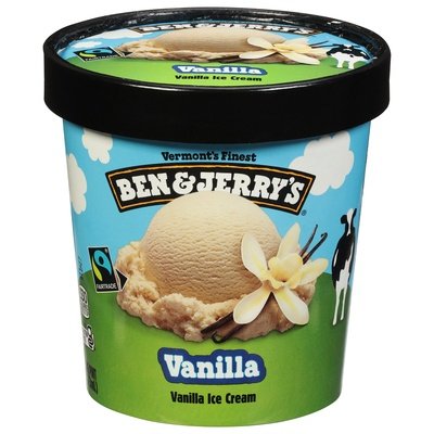 Ben & Jerrys Ice Cream Vanilla 8/PINT [UNFI #357434] [ebt]