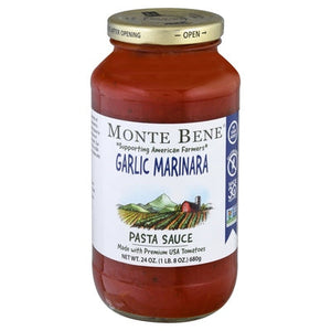 Monte Bene Pasta Sauce Garlic Marinara 6/24 OZ [UNFI #1802727] [ebt]