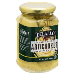 Delallo Artichokes Marinated Quartered Hearts 12/12 oz [UNFI #0951764 ] [ebt]