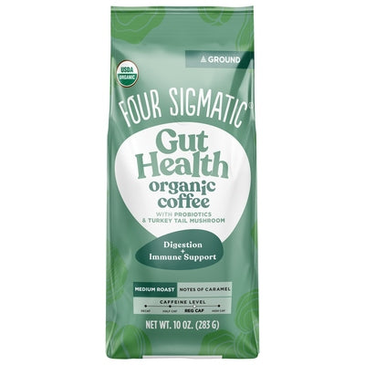 Four Sigmatic Coffee Organic Ground Medium Roast Gut Health Og2 8/10 oz [UNFI #3120748 ] [ebt]