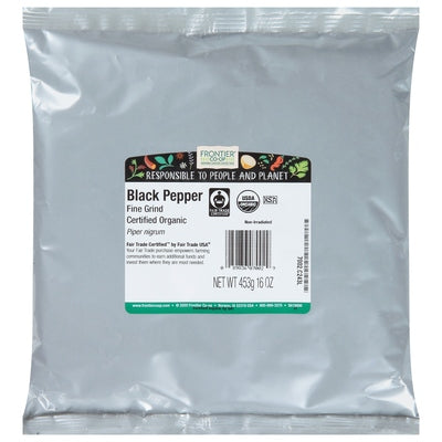 Frontier Nat Prod Co-Op Black Pepper Fine Grind 1LB [UNFI #173039] [ebt]