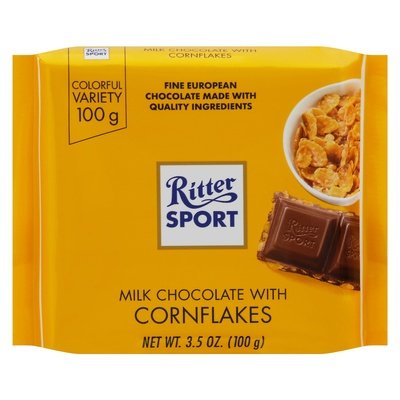 Ritter Milk Chocolate With Cornflakes 10/3.5 OZ [UNFI #515353] [ebt] T