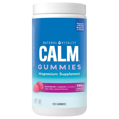 Natural Vitality Magnesium Supplement 330 Mg Gummies Raspberry-Lemon Flavored 1/120 CT [UNFI #2203461] T