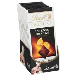 Lindt Dark Chocolate Intense Orange 12/3.5 oz [UNFI-CARLISLE #0791947 ] [ebt]