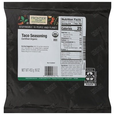 Frontier Nat Prod Co-Op Taco Seasoning 1LB [UNFI #498287] [ebt]