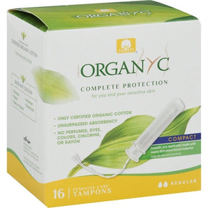 Organyc Tampons Feminine Care Regular Complete Protection 1/16 CT [UNFI-CARLISLE #2375657] T