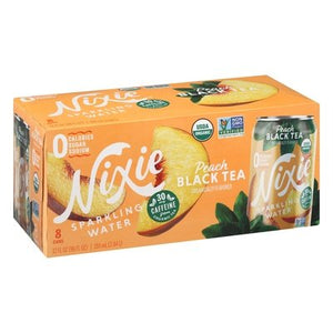 Nixie Sparkling Water Sparkling Water Peach Black Tea 3/8/12 OZ [UNFI #2478691] [ebt] T