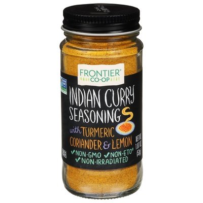 Frontier Nat Prod Co-Op Seasoning Indian Curry With Turmeric Coriander & Lemon 1/1.87 OZ [UNFI #439380] [ebt]
