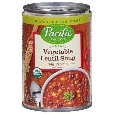 Pacific Foods Vegetable Lentil Soup Plant-Based 12/16.3 OZ [UNFI #2854339] [ebt]