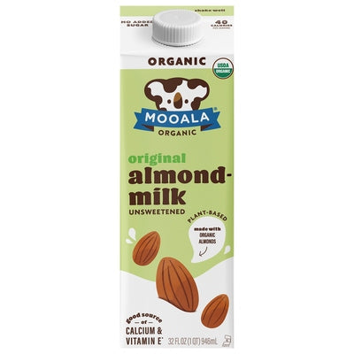 Mooala Almondmilk Organic Original Unsweetened 6/32 OZ [UNFI #2953602] [ebt]