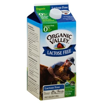 Organic Valley Milk Fat Free Lactose Free 0% Milkfat 6/64 OZ [UNFI #806034] [ebt] T