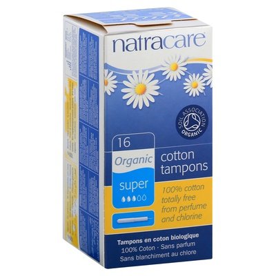 Natracare Tampons Cotton Organic Super 1/16 CT [UNFI #639724] T