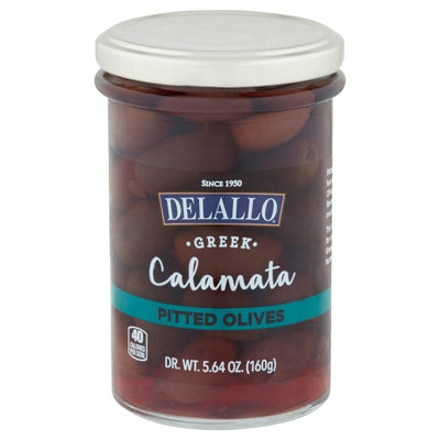 Delallo Olives Calamata Greek Pitted 6/5.64 oz [UNFI #3209319 ] [ebt]