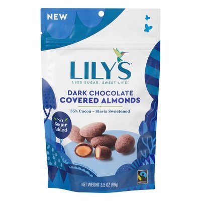 Lilys Covered Almonds Dark Chocolate 55% Cocoa 12/3.5 OZ [UNFI #2384659] [ebt] T