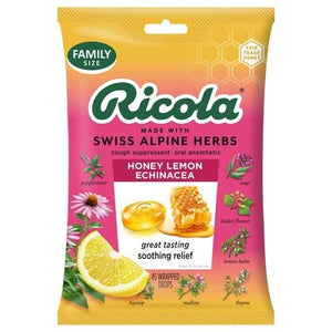 Ricola Drops Honey Lemon Echinacea Family Size 6/45 CT [UNFI #2874717] [ebt] T