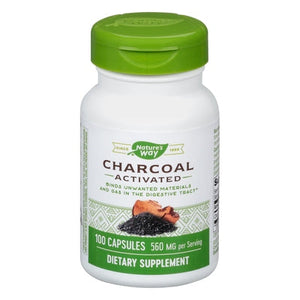 Natures Way Charcoal Activated 560 Mg Capsules 1/100 CAP [UNFI #815621] T