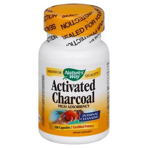 Natures Way Activated Charcoal Capsules 1/100 CAP [UNFI #565408] T