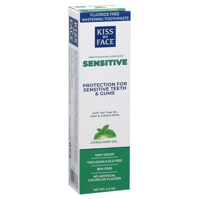Kiss My Face Toothpaste Flouride Free Citrus Mint Gel Sensitive 1/4.5 OZ [UNFI #1542711] T