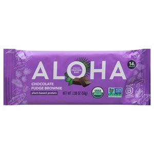 Aloha Protein Bar Organic Chocolate Fudge Brownie 12/1.9 OZ [UNFI #2148997] [ebt]