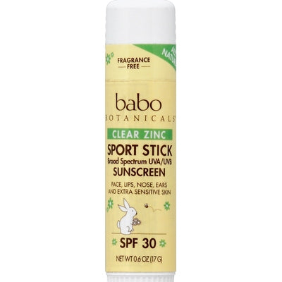 Babo Botanical Sunscreen Clear Zinc Fragrance Free Spf 30 12/.6 oz [UNFI-CARLISLE #3147428] T