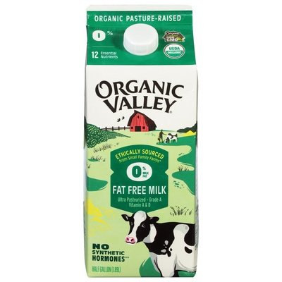 Organic Valley Milk Fat Free 0% Milk Fat 6/64 OZ [UNFI #644765] [ebt] T