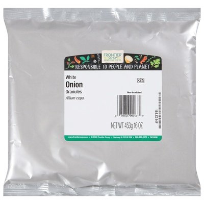 Frontier Nat Prod Co-Op Onion White Granules 1LB [UNFI #148809] [ebt]