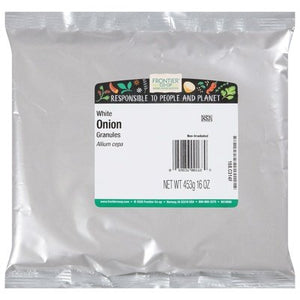 Frontier Nat Prod Co-Op Onion White Granules 1LB [UNFI #148809] [ebt]