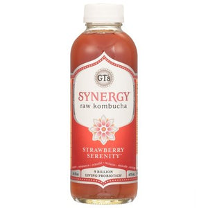 Gts Kombucha Strawberry Serenity Raw 12/16 OZ [UNFI #2273472] [ebt] T