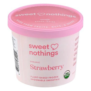 Sweet Nothings Frozen Spoonable Smoothie Organic Plant-Based Strawberry 12/3.5 OZ [UNFI #2572006] [ebt]