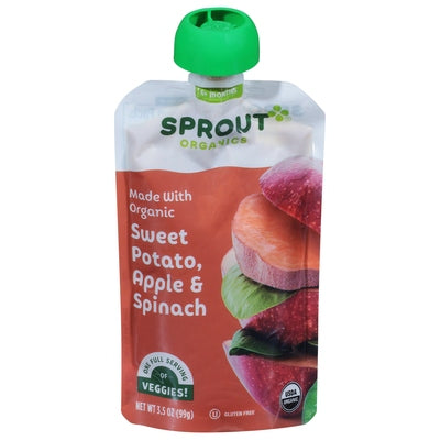 Sprout Sweet Potato Apple & Spinach 12/3.5 OZ [UNFI #2380426] [ebt]