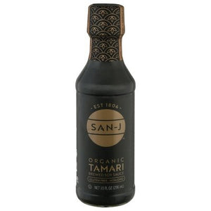 San-J Brewed Soy Sauce Organic Tamari 6/10 OZ [UNFI #185652] [ebt]