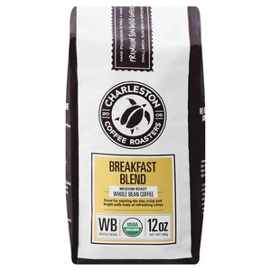 Charleston Coffee Roasters Coffee Whole Bean Medium Roast Breakfast Blend 6/12 oz [UNFI #2061026 ] [ebt]